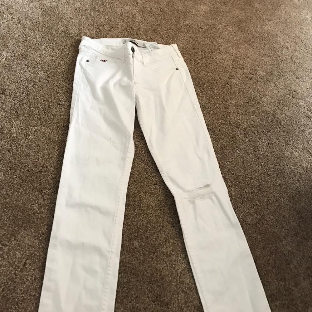 White ripped jeans