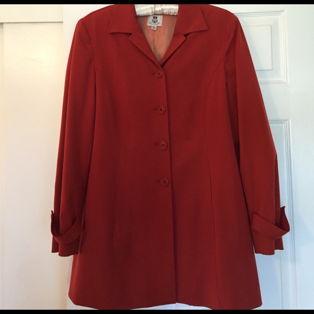 Vintage Car Coat in Terra-cotta