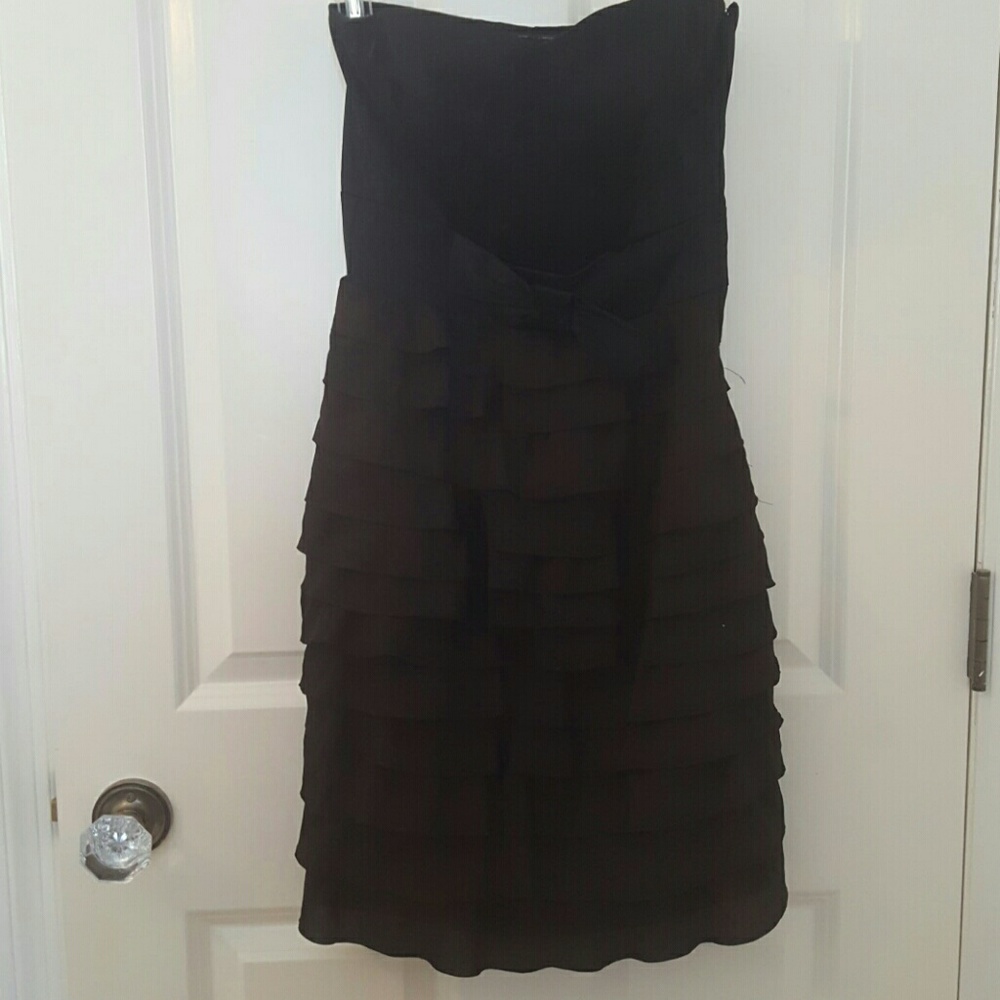 H&M new with tags black ruffled cocktail dress