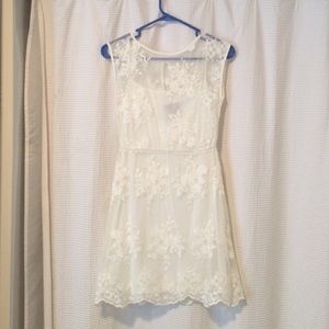 Lace Mini dress with white slip included