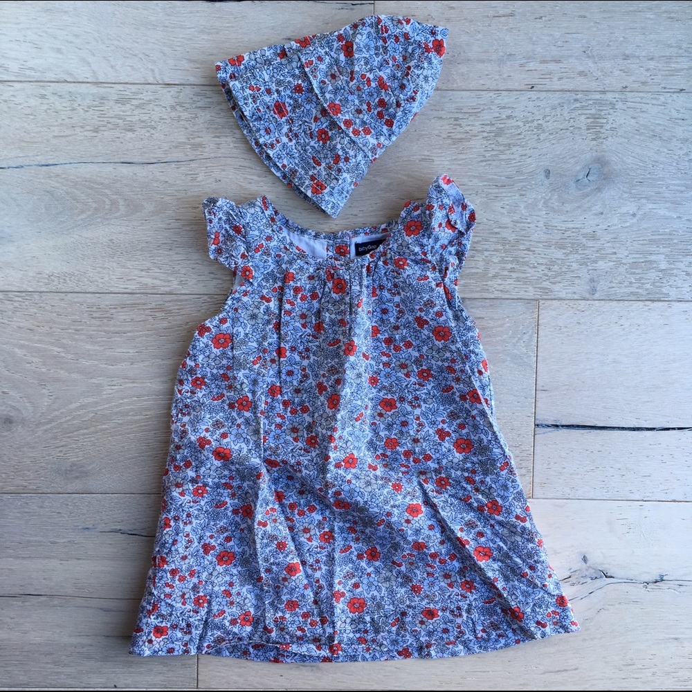 Gap Floral Flutter Sleeve Dress and Bucket Hat