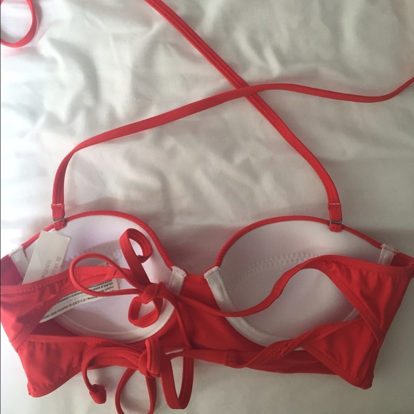 Abercrombie red bikini top swim bathing suit small - Picture 3 of 4