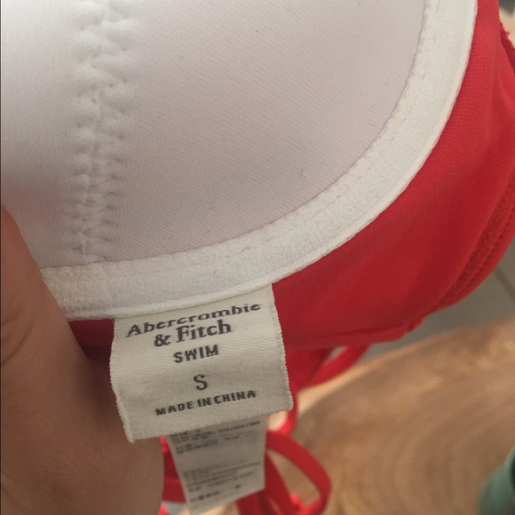 Abercrombie red bikini top swim bathing suit small - Picture 4 of 4
