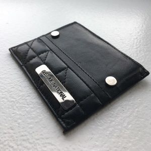 COSTUME NATIONAL Black Leather Cardholder Wallet