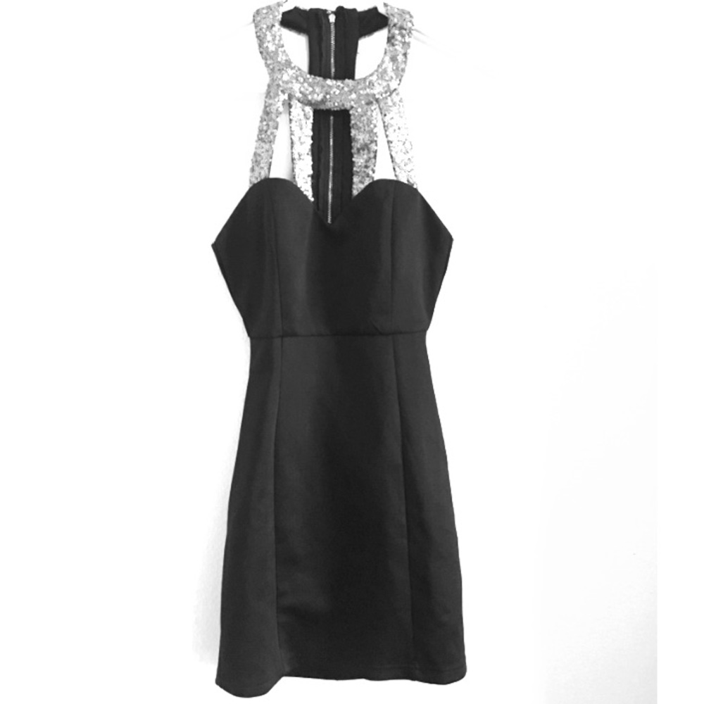 Beautiful Black And Gold Dress! Gem