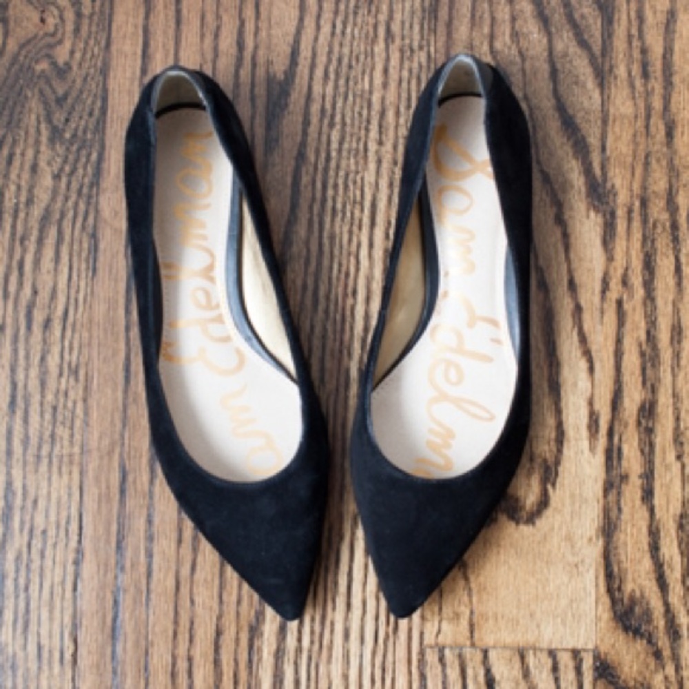 Sam Edelman Rae Black Suede Flats
