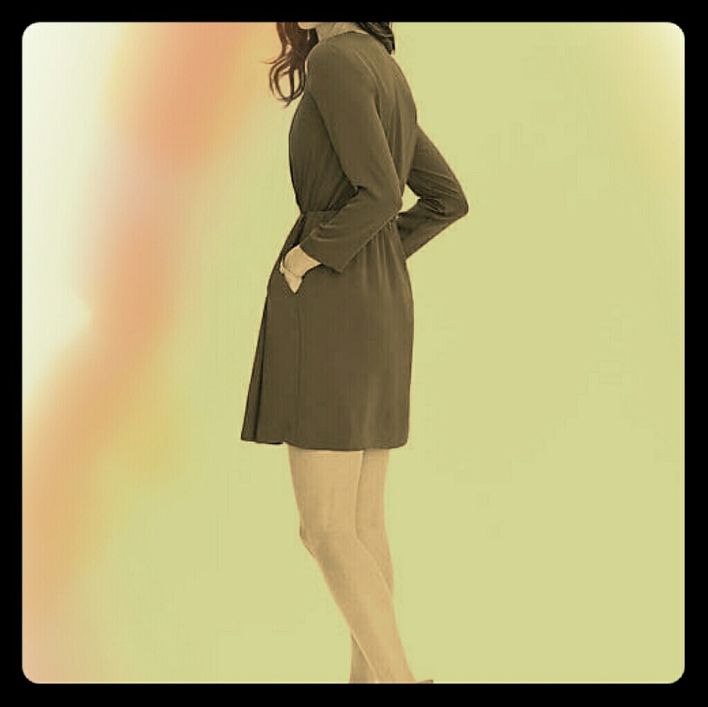 Banana republic long sleeve wrap dress