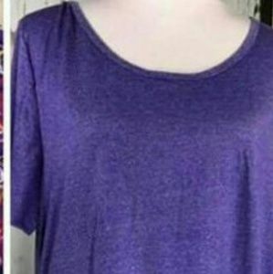 Lularoe heathered blue perfect tee