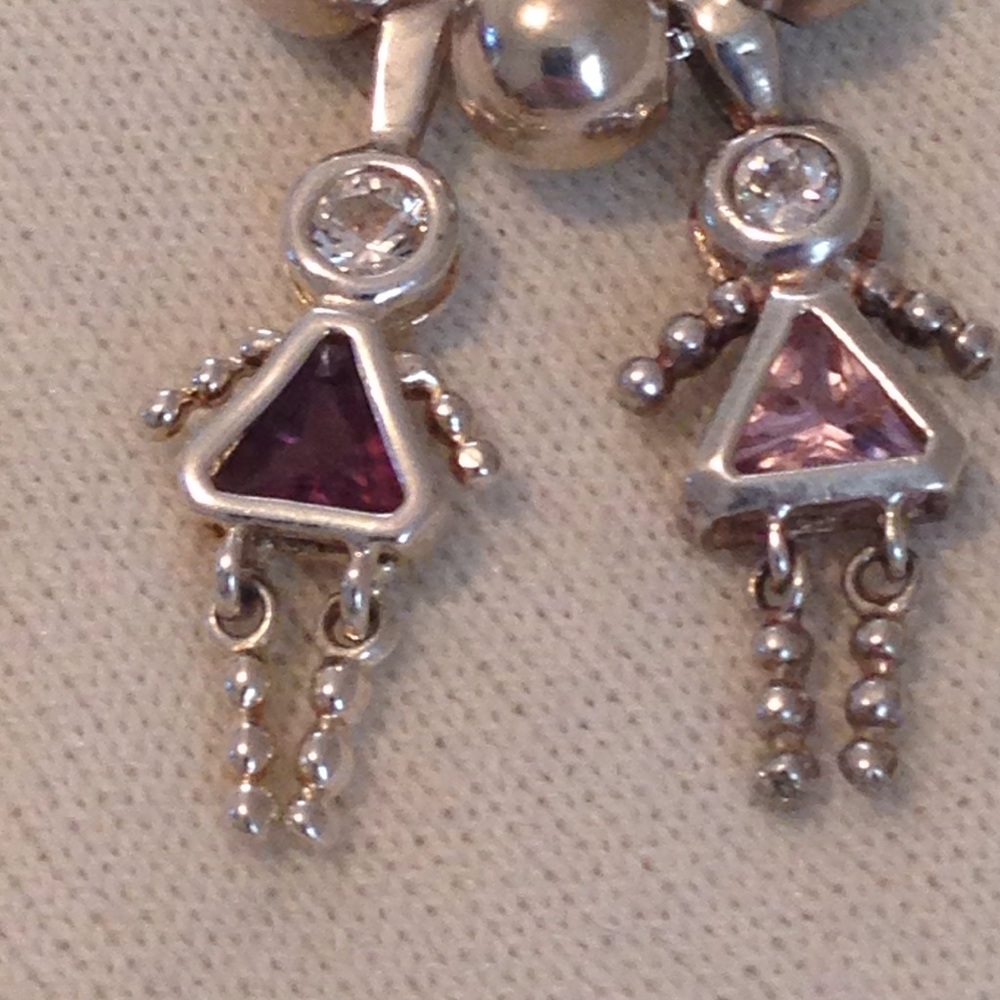 Sterling Silver Birthstone Baby Pink