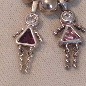 Sterling Silver Birthstone Baby Pink