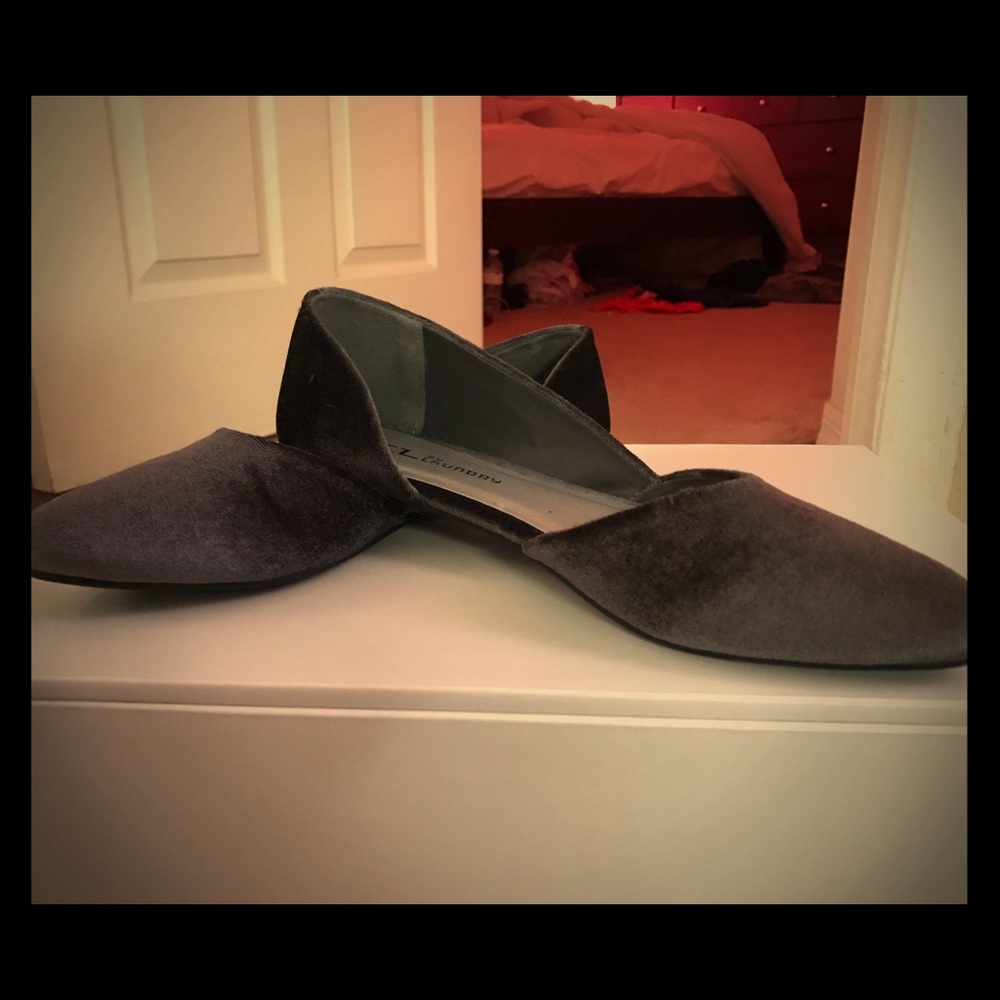 Grey Velvet D'Orsay flats by CL