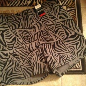 Animal print shorts