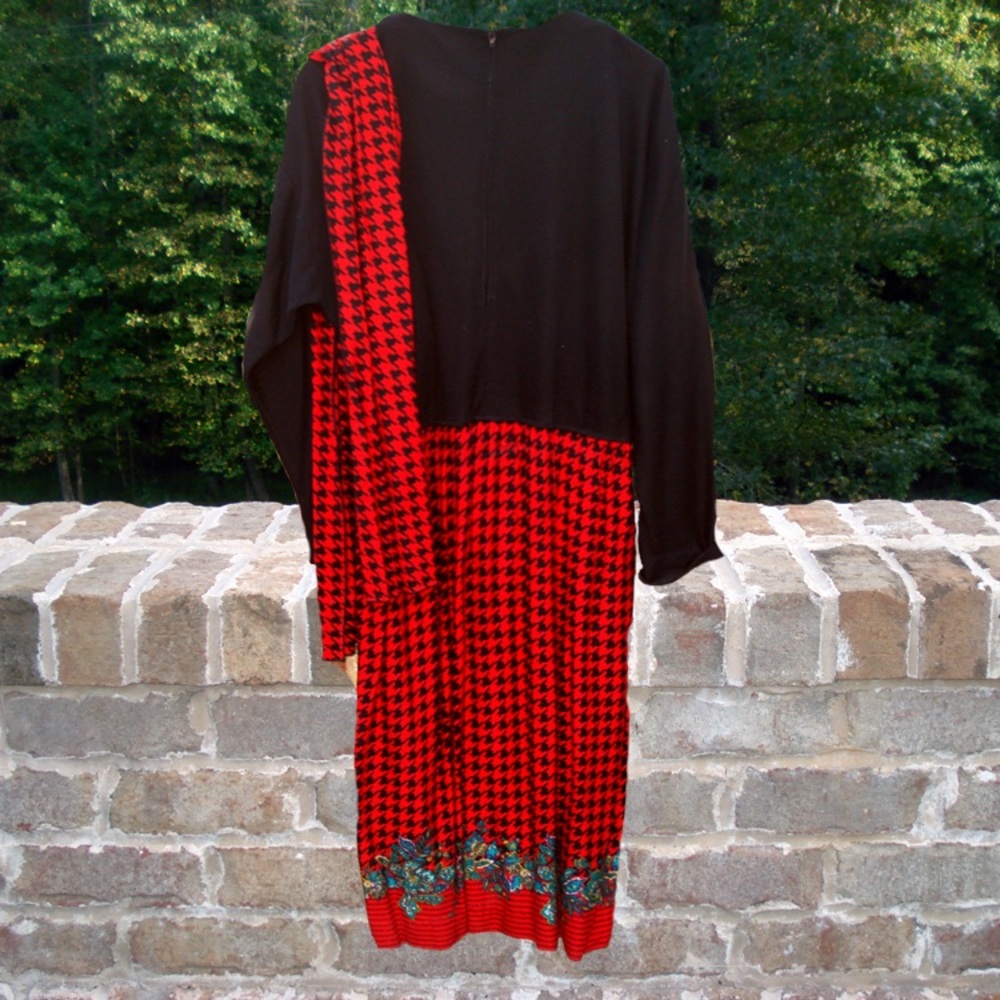 Vintage Leslie Fay - Zipper Back - Scarf - Size 14 - Picture 3 of 7