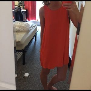 Orange shift dress. Size medium