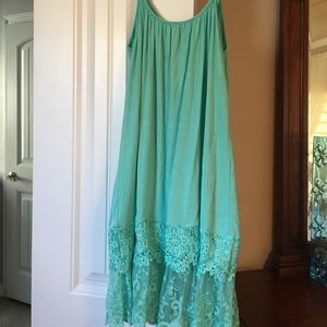 Mint Lace Tank, Dress Size L