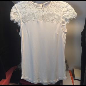 white lace shirt