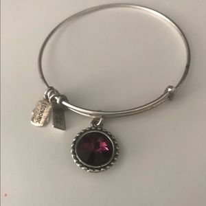 Wind and fire February birth stone bracelet