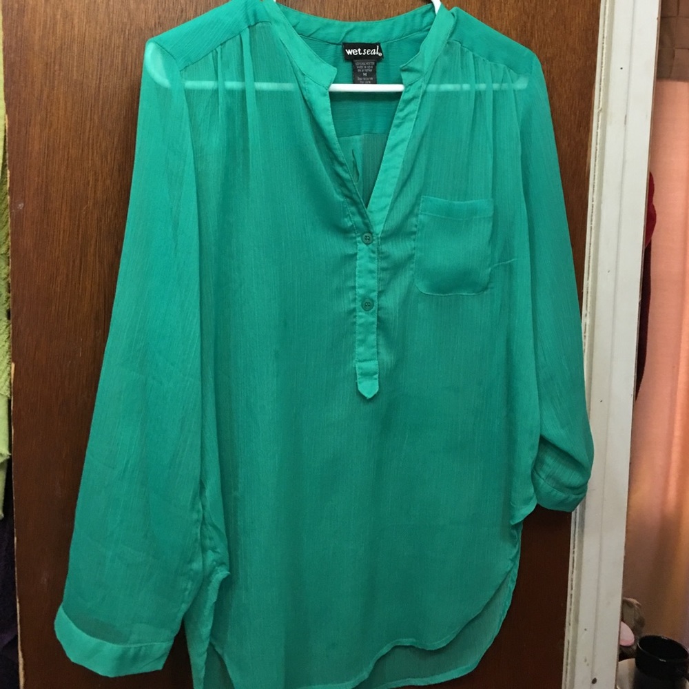 Green blouse