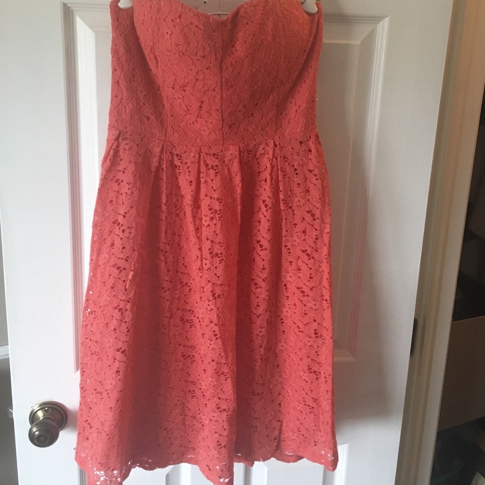 Francesca's strapless summer lace dress. Size M