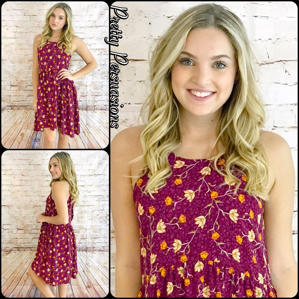 NWT Floral Print Sleeveless Dress - Picture 4 of 5