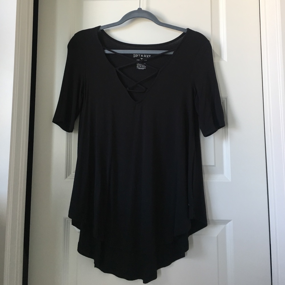 American Eagle Black Soft and Sexy Tee
