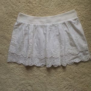 White eyelet skirt