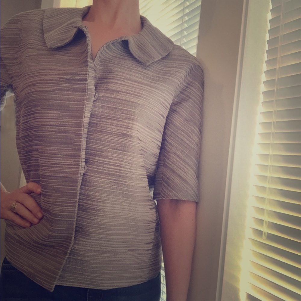 Ann Taylor business jacket, purple weave