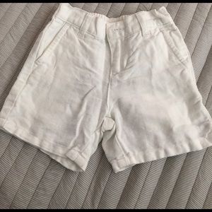 Janie and Jack white linen/cotton shorts