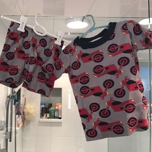 Boys shorty motorcycle pajamas