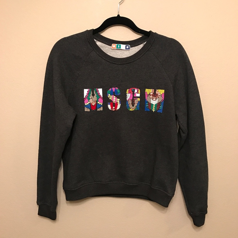 MSGM embellished logo sweatshirt size M