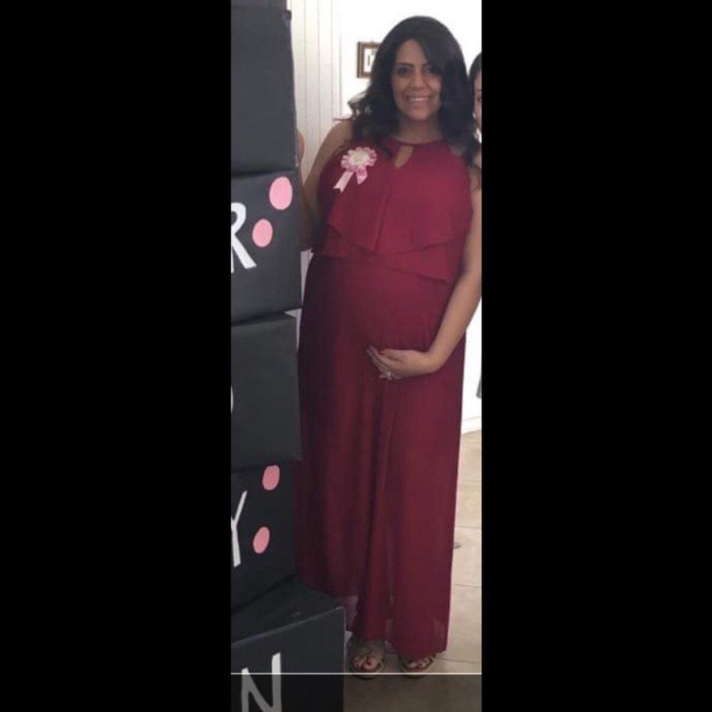 Hi low red dress