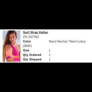 VS Swim brand halter wrap bikini top