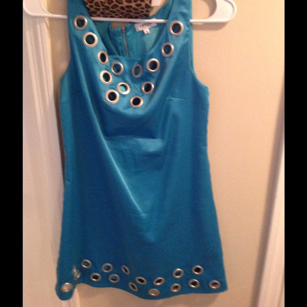 Blue Satin Dress. New