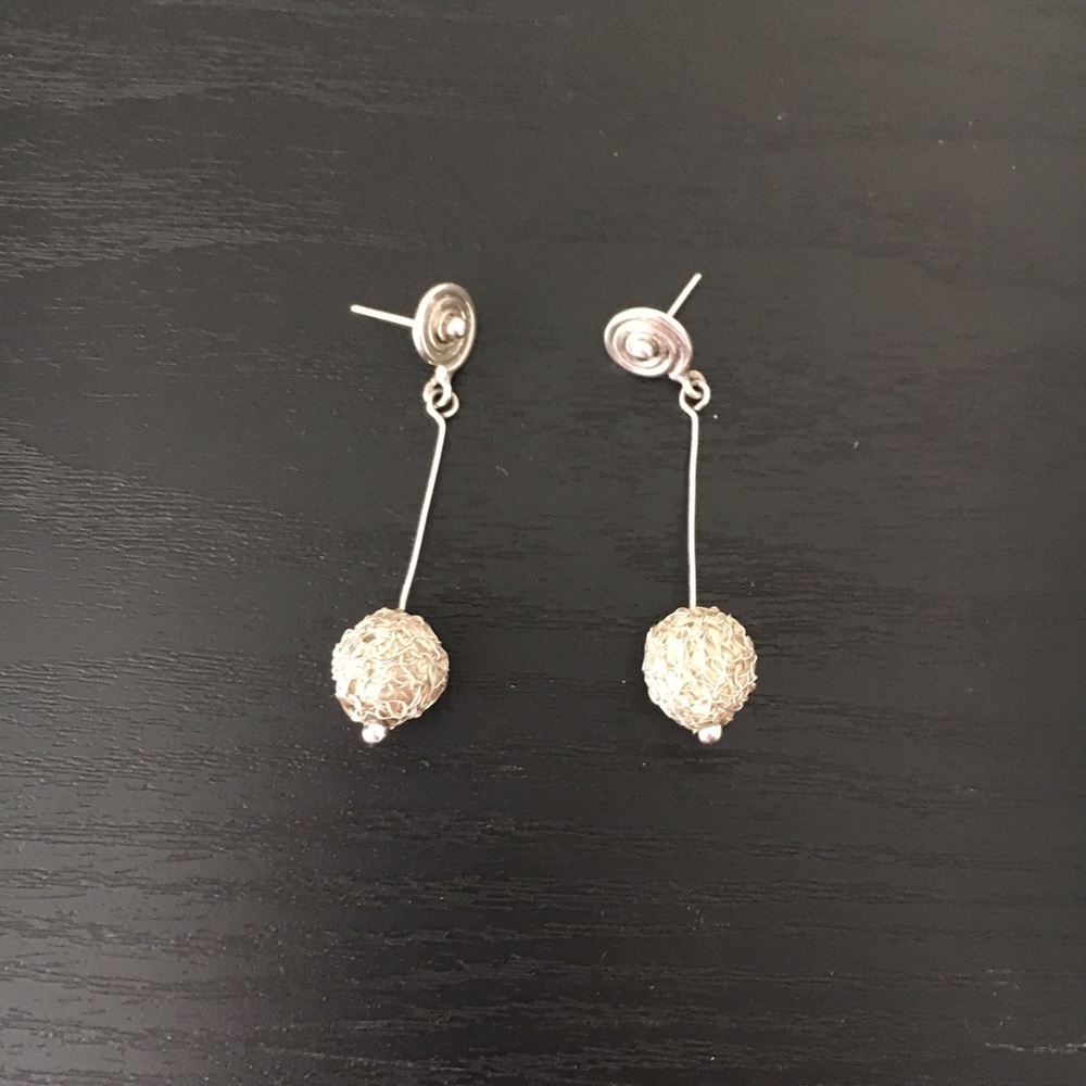 Silver filigree earrings