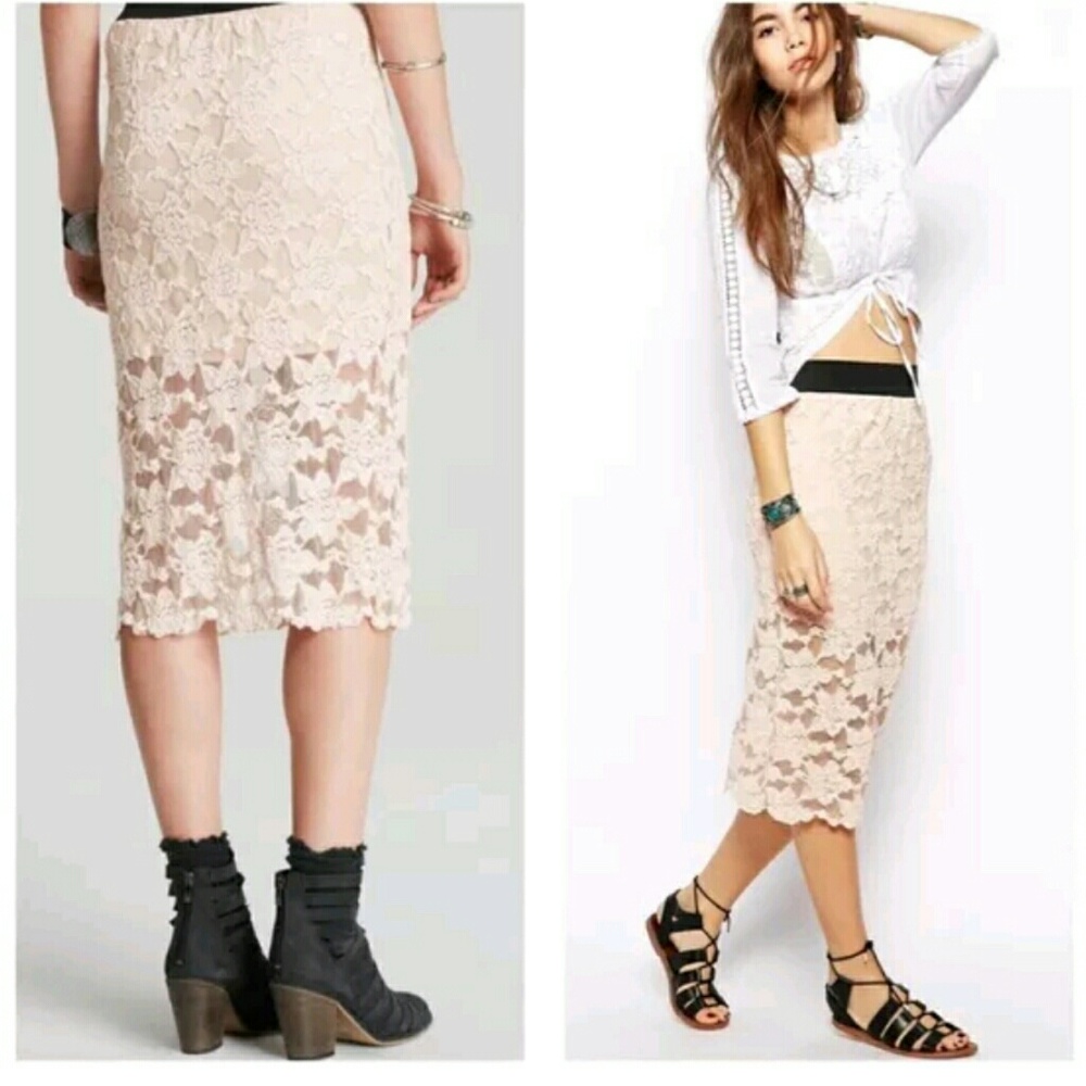 Free people everything rosey skirt XS
