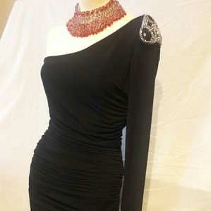 One Shoulder little black dress