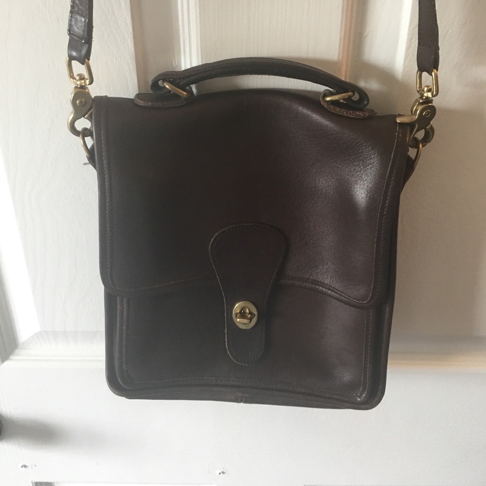 COACH classic brown leather satchel