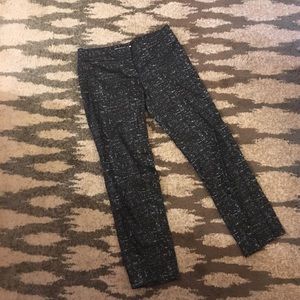 LOFT black and silver speckled pants