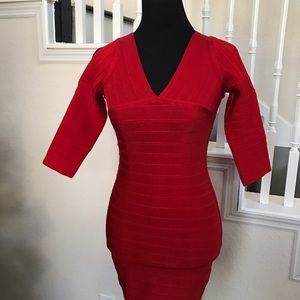 Red bodycon dress