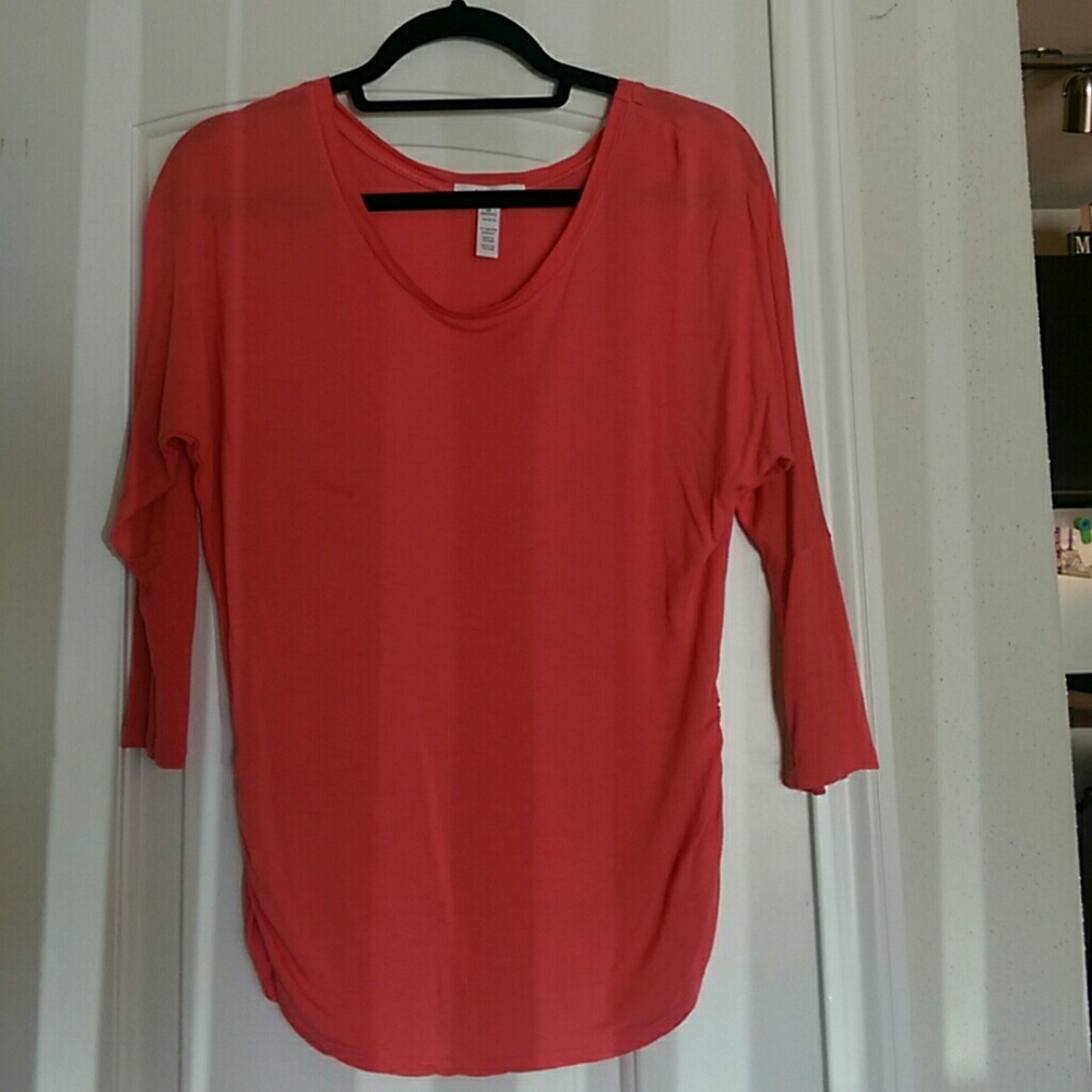 Coral blouse