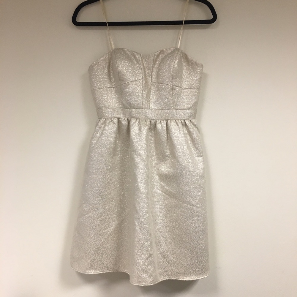 Strapless Gold Cocktail Dress