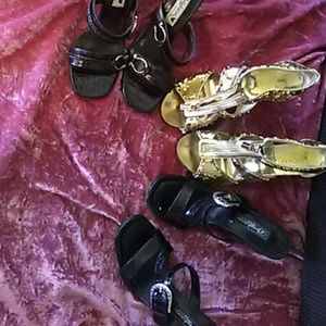 Michael kors Brighton higj heel shoes mules sz 7