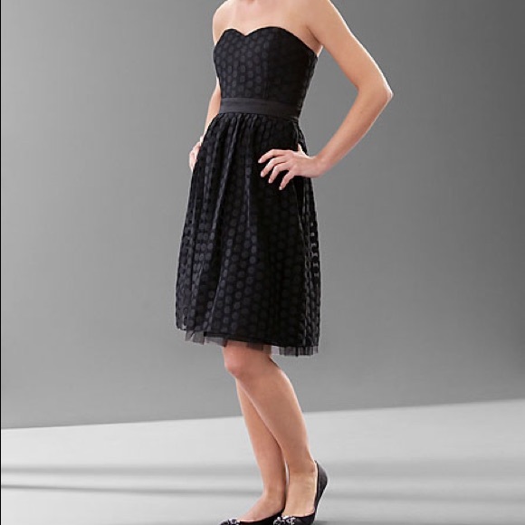 White House Black Market Dresses & Skirts - Strapless White House/Black Market polka dot dress