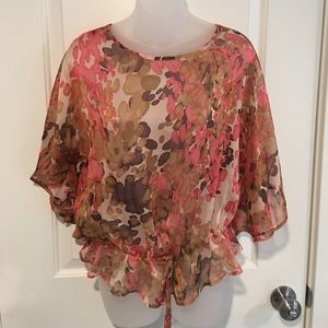 Butterfly blouse with tie waist