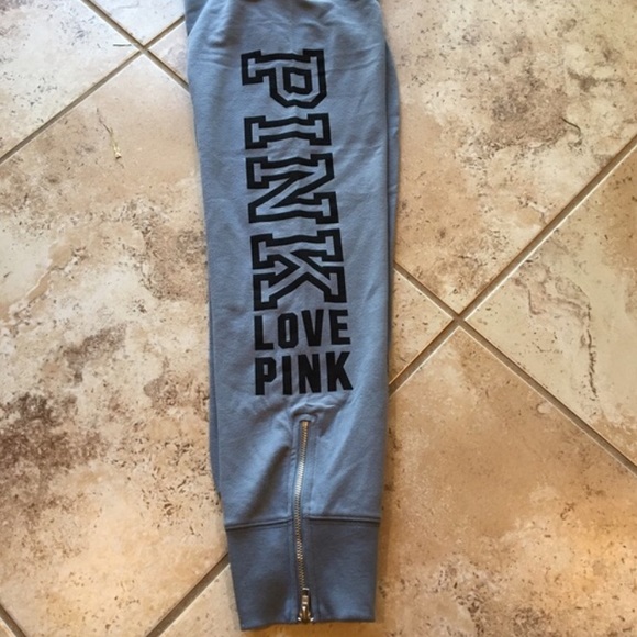 VS PINK ZIPPER GYM PANT - Picture 3 of 4
