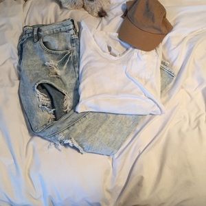 acid wash boyfriend jeans