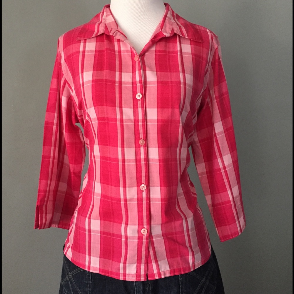 Pink No-Iron Top by Studio Works Petite Medium