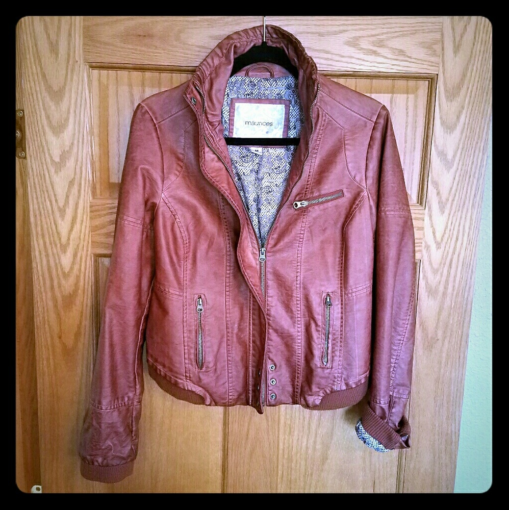 Maurice's leather bomber jacket