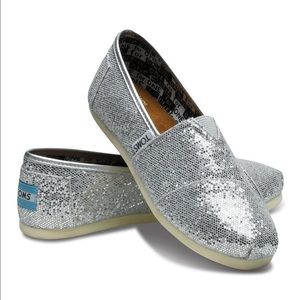 Silver Sparkle Sequin Toms