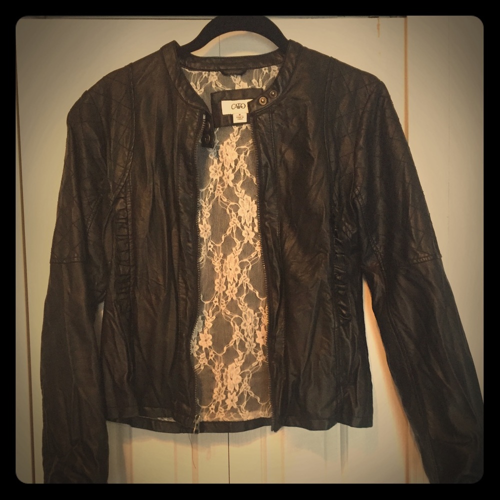 Black leather jacket